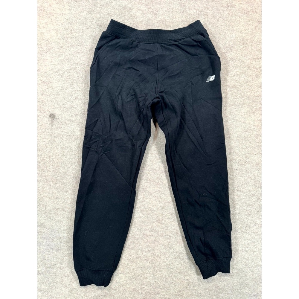 New Balance Fleece Jogger Pants Boys M(10/12) Black Cotton Stretch Gym Training